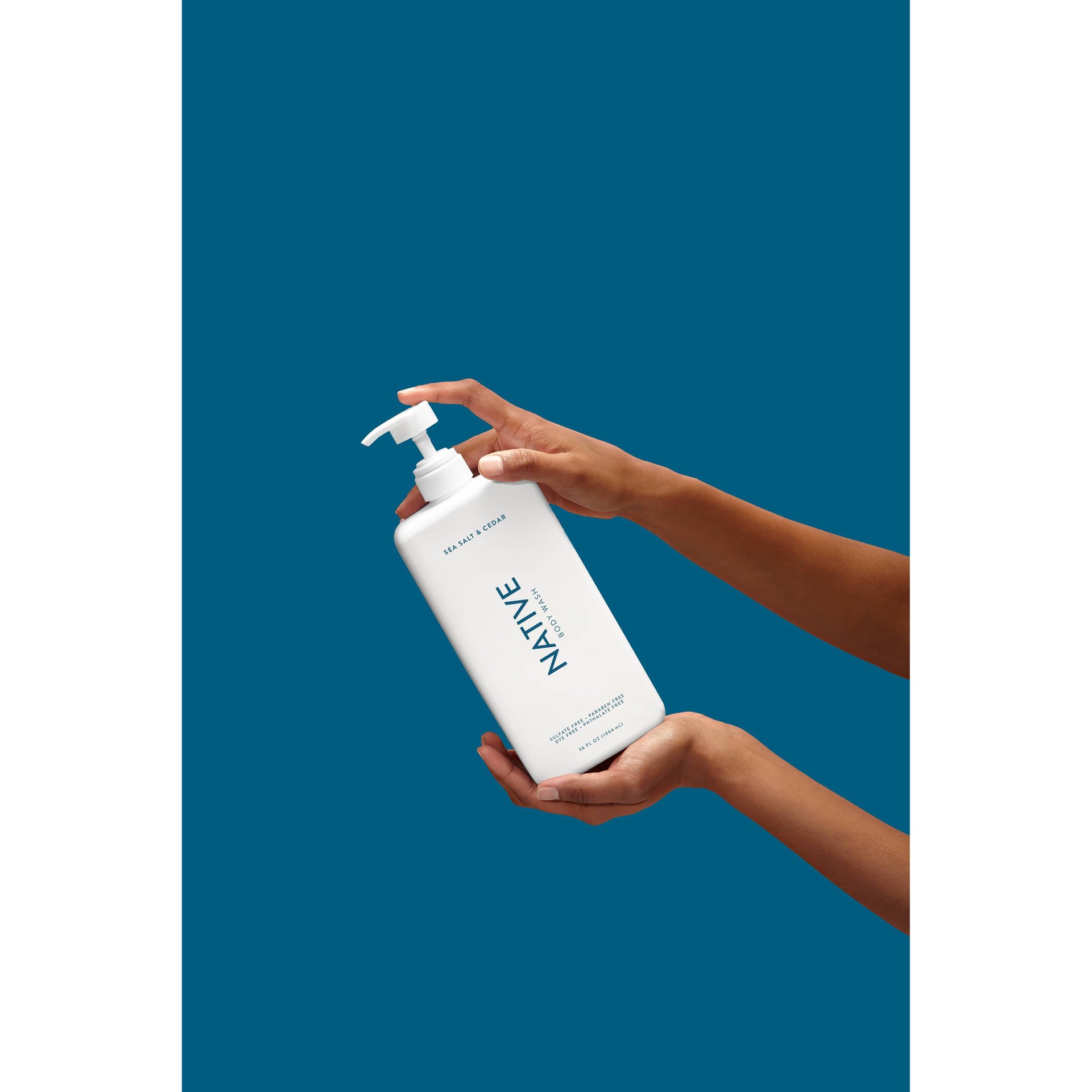 slide 7 of 10, Native Body Wash, Sea Salt & Cedar, Sulfate Free, for Women and Men, 36 oz, 36 fl oz