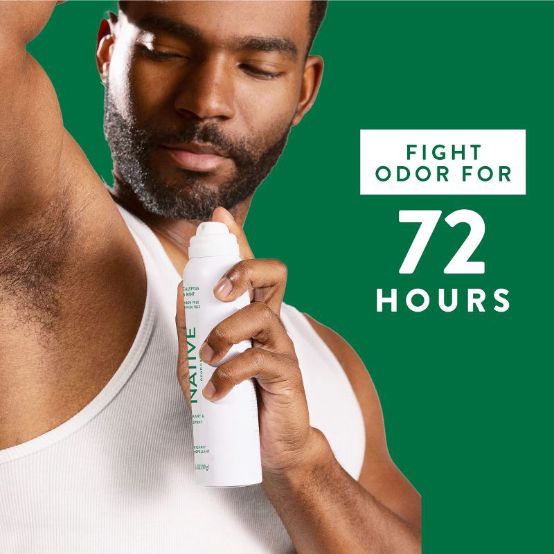 slide 4 of 10, Native Spray Deodorant for Men & Women - Eucalyptus & Mint - Aluminum-Free 3.5oz, 3.5 oz