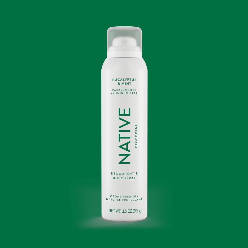 slide 8 of 10, Native Spray Deodorant for Men & Women - Eucalyptus & Mint - Aluminum-Free 3.5oz, 3.5 oz