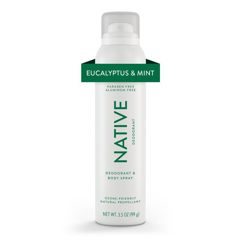 slide 10 of 10, Native Spray Deodorant for Men & Women - Eucalyptus & Mint - Aluminum-Free 3.5oz, 3.5 oz