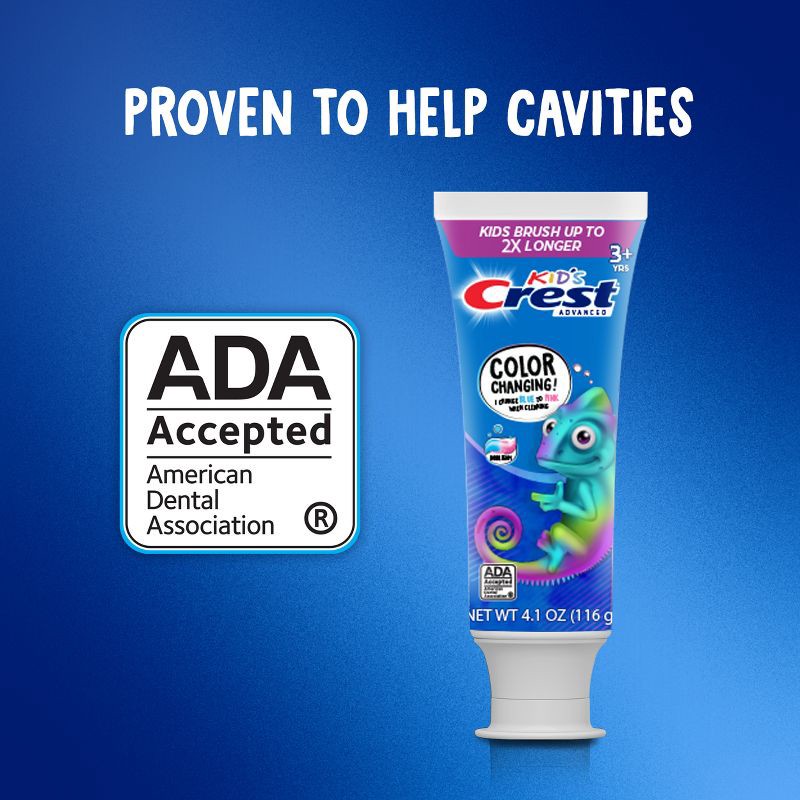 slide 4 of 16, Crest Advanced Kid's Fluoride Toothpaste - Bubblegum Flavor- 4.2oz, 4.2 oz