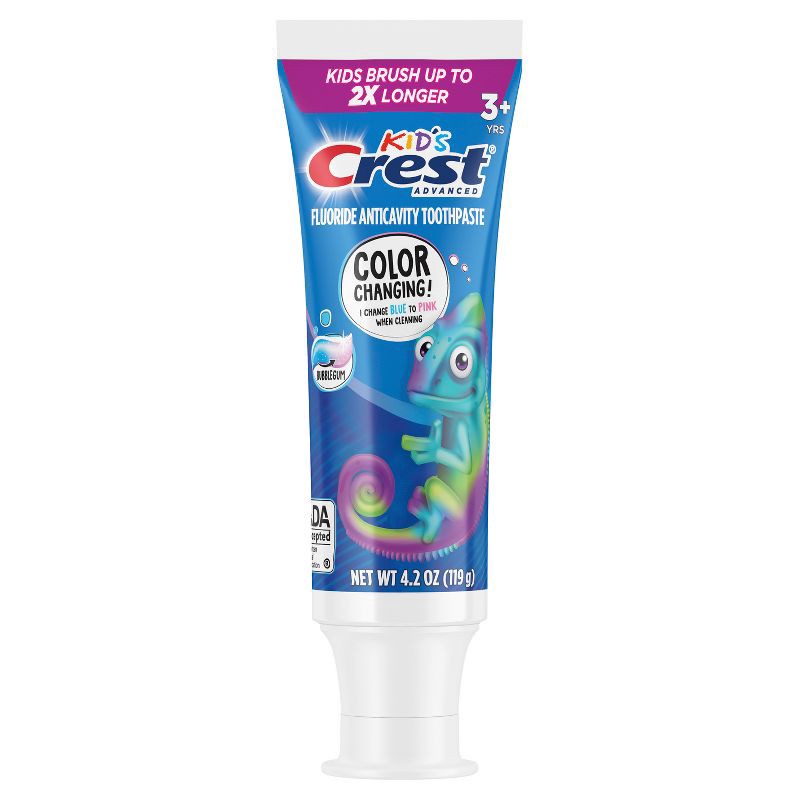 slide 1 of 16, Crest Advanced Kid's Fluoride Toothpaste - Bubblegum Flavor- 4.2oz, 4.2 oz