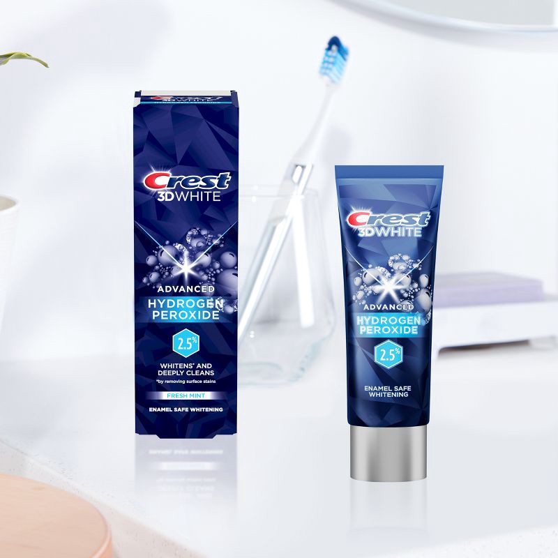 slide 5 of 11, Crest 3DWhite Advanced 2.5% Hydrogen Peroxide - 3.0oz, 3 oz