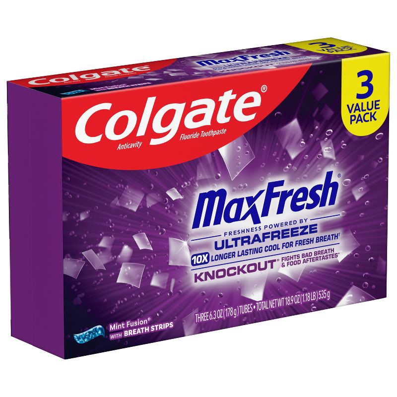 slide 12 of 12, Colgate Max Fresh Toothpaste Knockout - 6.3oz/3pk, 6.3 oz, 3 ct