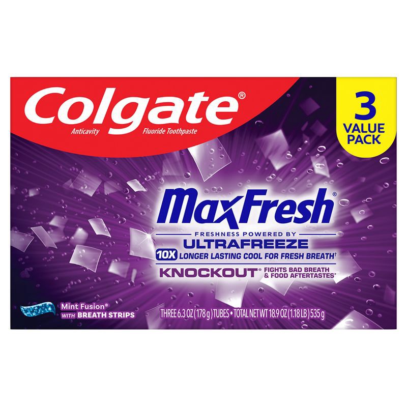 slide 10 of 12, Colgate Max Fresh Toothpaste Knockout - 6.3oz/3pk, 6.3 oz, 3 ct