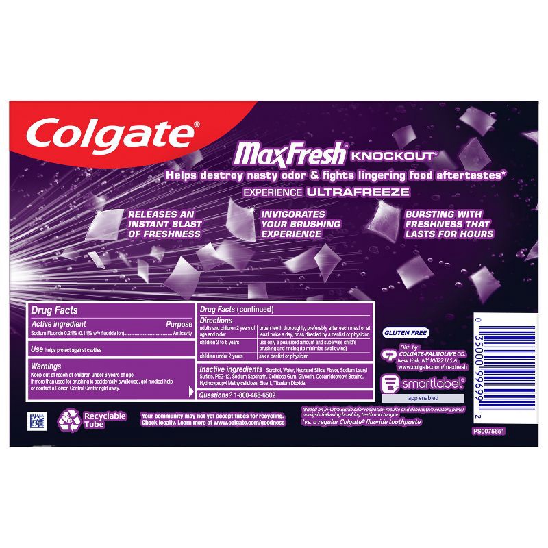 slide 11 of 12, Colgate Max Fresh Toothpaste Knockout - 6.3oz/3pk, 6.3 oz, 3 ct