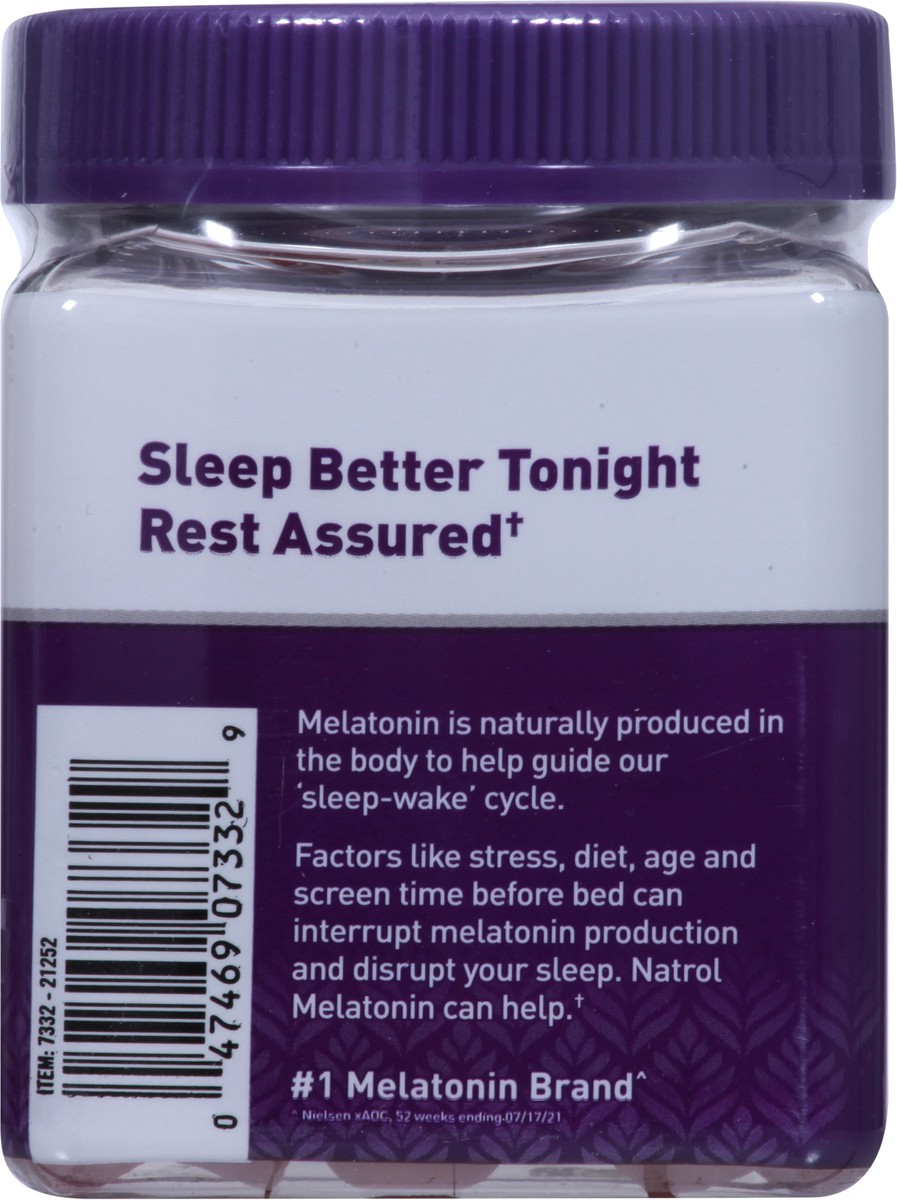 slide 7 of 9, Natrol 5mg Melatonin Gummies, Sleep Support for Adults, Melatonin Supplements for Sleeping, 90 Strawberry-Flavored Gummies, 45 Day Supply, 90 ct