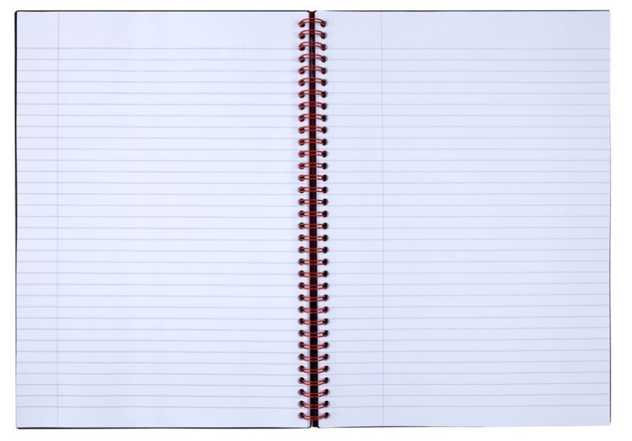 slide 3 of 3, Black n' Red 8-1/4 x 11-3/4 Poly Twinwire Notebook - Margin Rule, 2 ct
