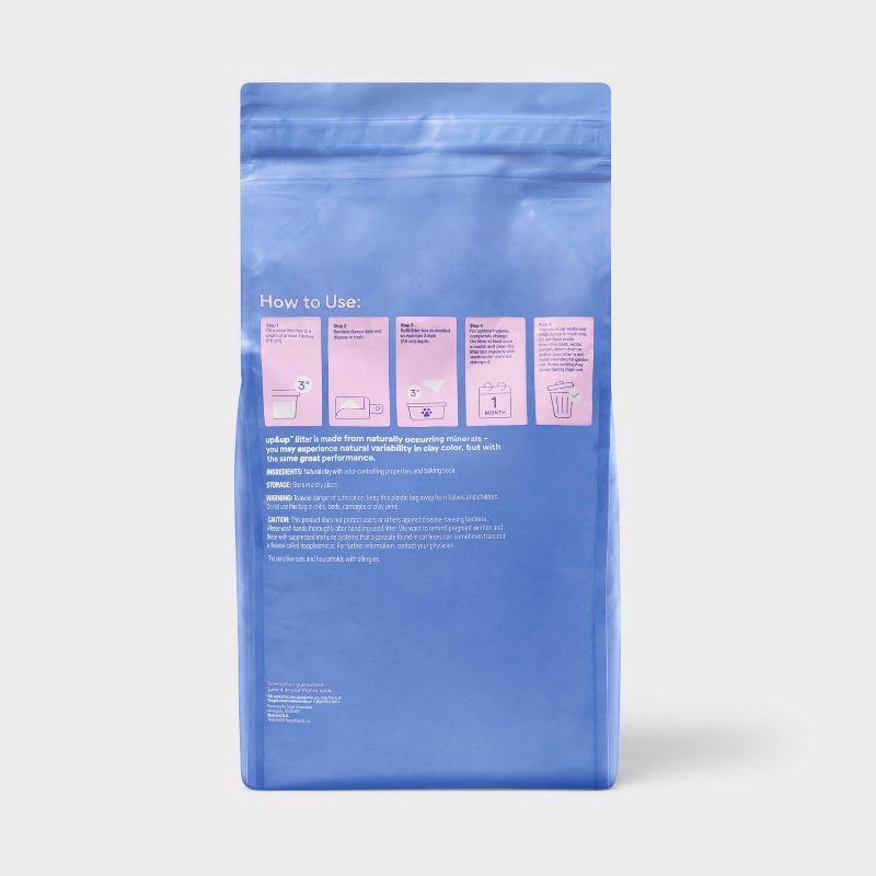 slide 3 of 4, Fragrance Free with Baking Soda Clumping Cat Litter - 35lbs - up&up™, 35 lb