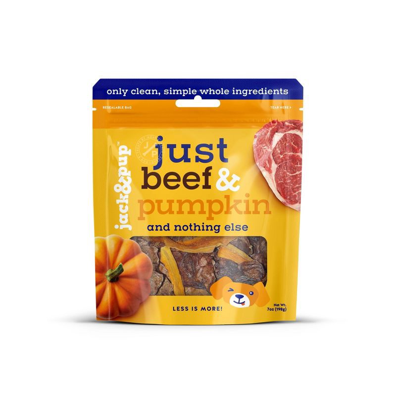 slide 1 of 1, Jack&Pup Beef & Pumpkin Flavored Dog Treat - 7oz, 7 oz