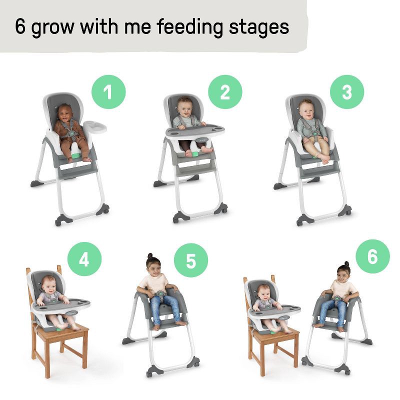 slide 2 of 16, Ingenuity Full Course SmartClean 6-in-1 High Chair - Slate, 1 ct