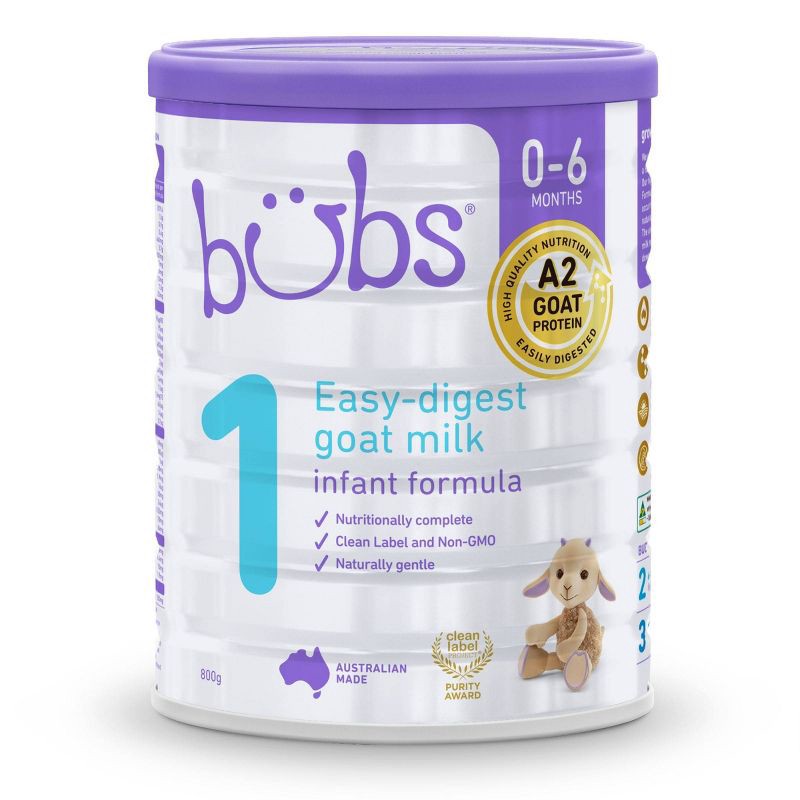 slide 1 of 4, Bubs Stage 1 Goat Milk Based Powder Infant Formula - 28.2oz, 28.2 oz