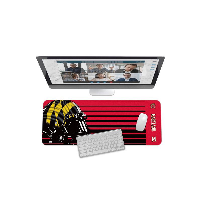 slide 3 of 3, NCAA Maryland Terrapins Desk Mat: Polyester Desk Protector, 31" x 11.75", 1 ct