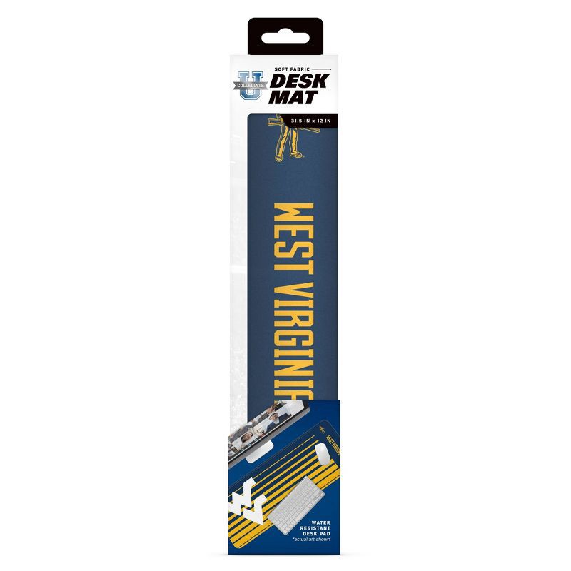 slide 2 of 3, NCAA West Virginia Mountaineers Desk Mat: Polyester Office Desk Protector, 1 ct