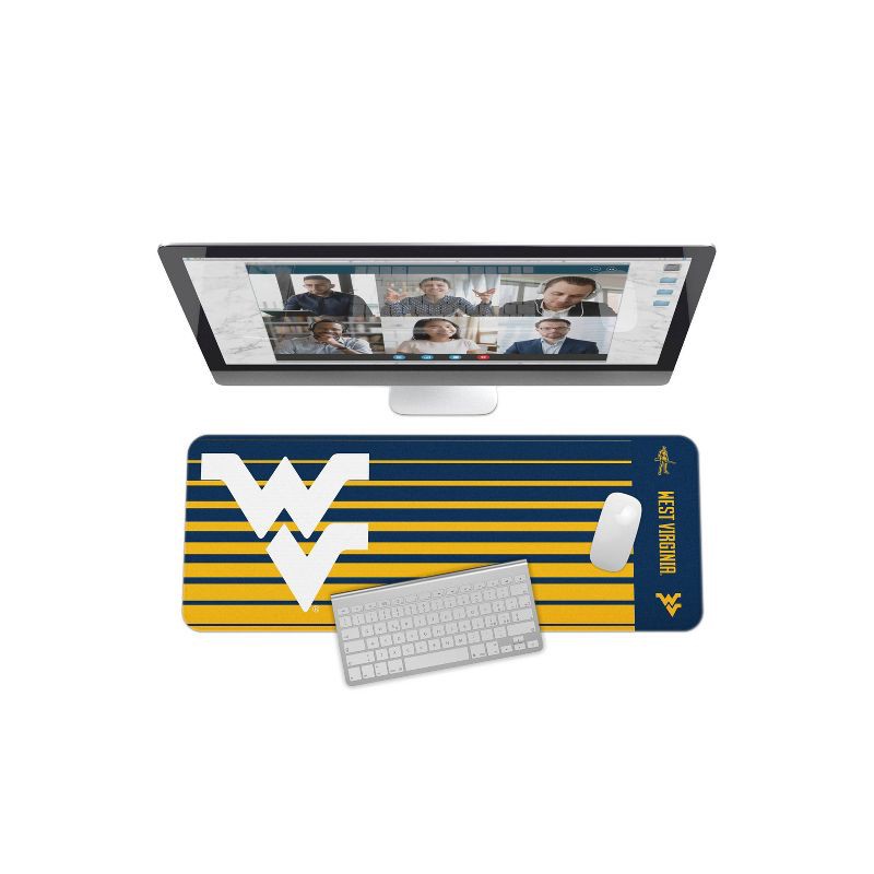 slide 3 of 3, NCAA West Virginia Mountaineers Desk Mat: Polyester Office Desk Protector, 1 ct