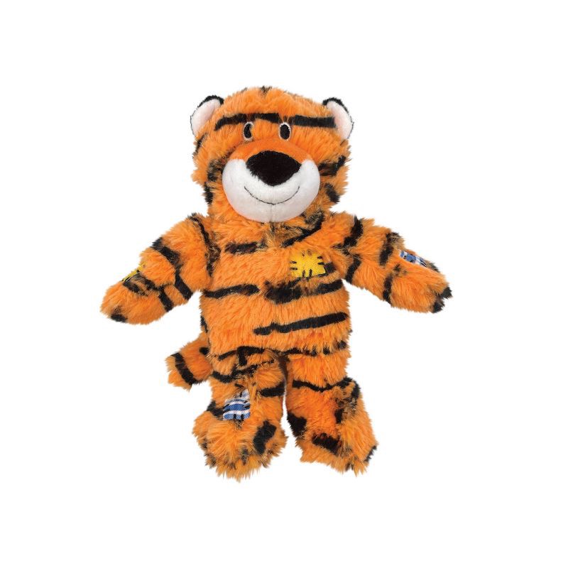 slide 1 of 3, KONG Wild Knots Tiger Dog Toy - S/M, 1 ct