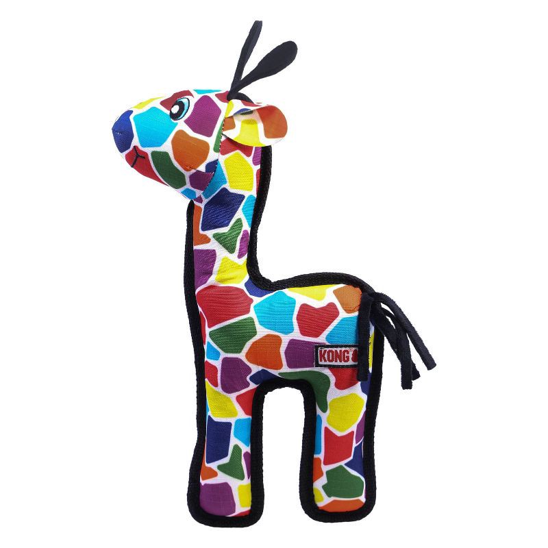 slide 1 of 3, KONG Multicolor Ripstop Giraffe Dog Toy, 1 ct