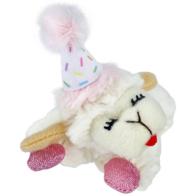 Multipet Lamb Chop Birthday Cat Toy - Pink : Target