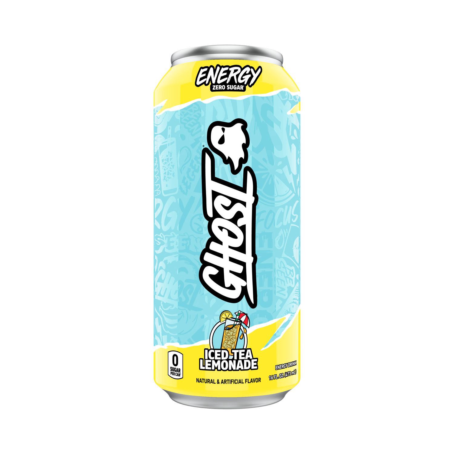 slide 1 of 1, Ghost Energy Iced Tea Lemonade, 16 oz