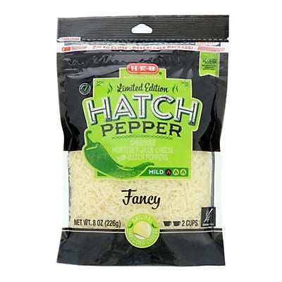 slide 1 of 1, H-B Select Ingredients Hatch Pepper Jack Shredded Cheese - 8 oz, 8 oz