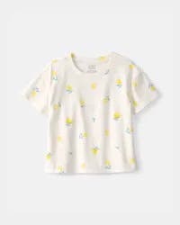 Carter's Toddler Girl Lemon Top - Cream - 4T