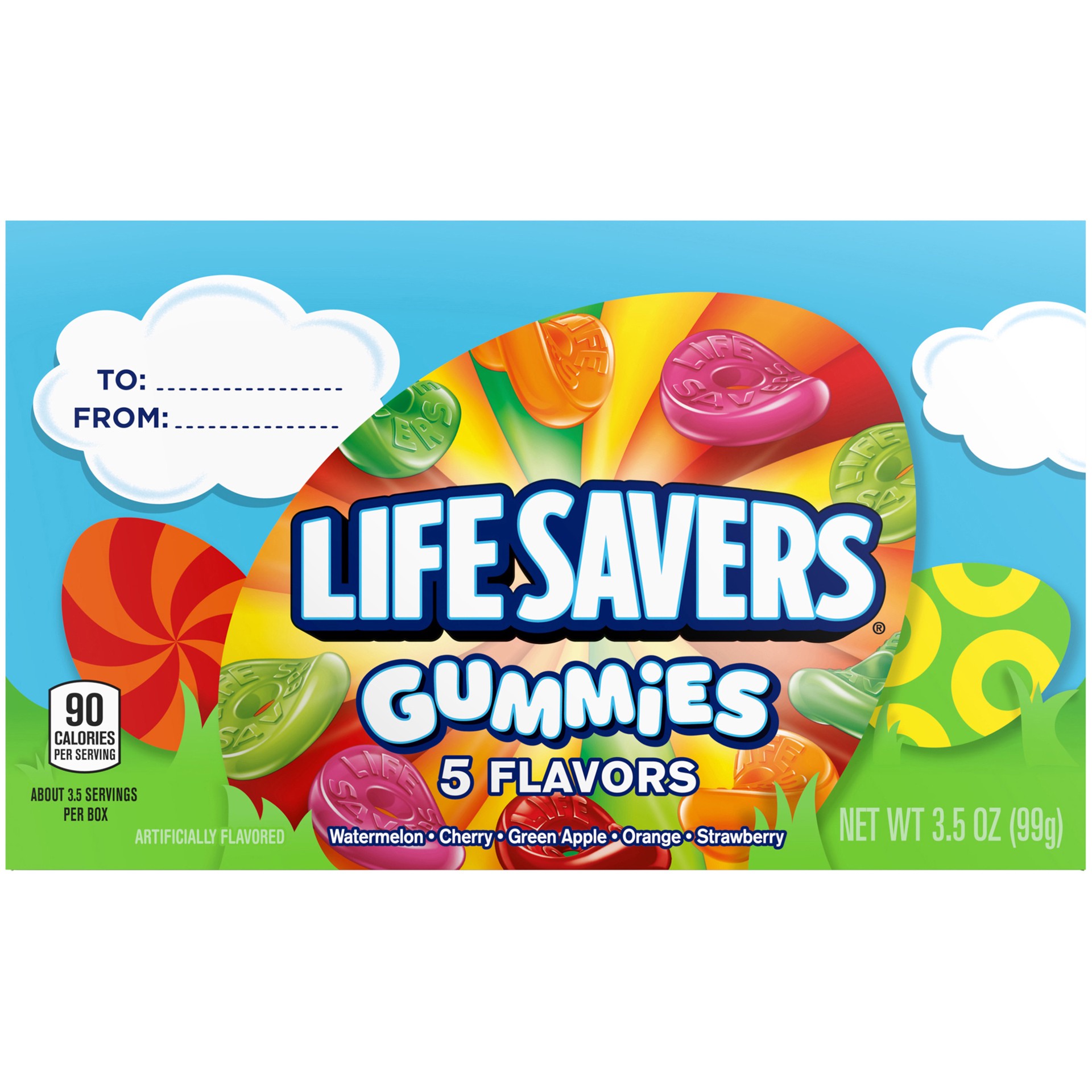 slide 1 of 6, LIFE SAVERS 5 Flavors Gummies Candy Theater Box, 3.5 ounce, 3.5 oz