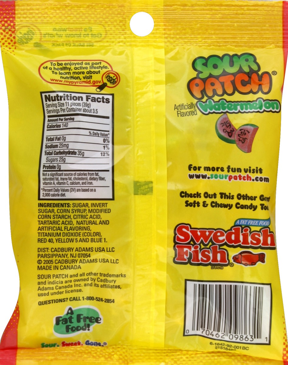 slide 5 of 7, SOUR PATCH KIDS Watermelon Soft & Chewy Candy, 5 oz, 5 oz