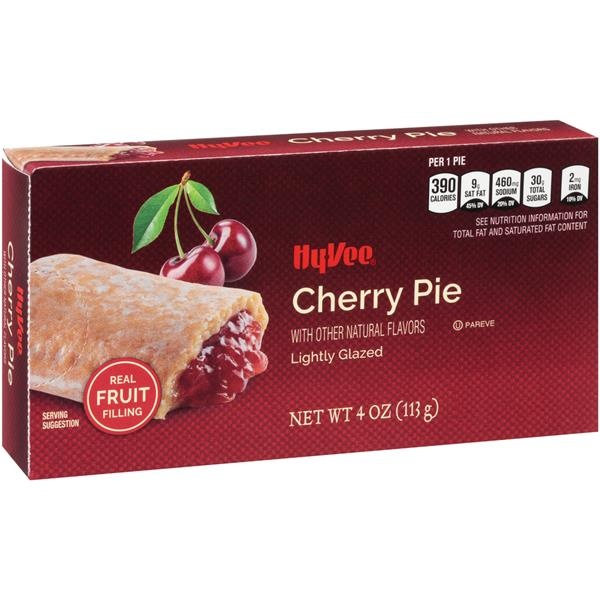 slide 1 of 1, HyVee Lightly Glazed Cherry Pie, 4 oz
