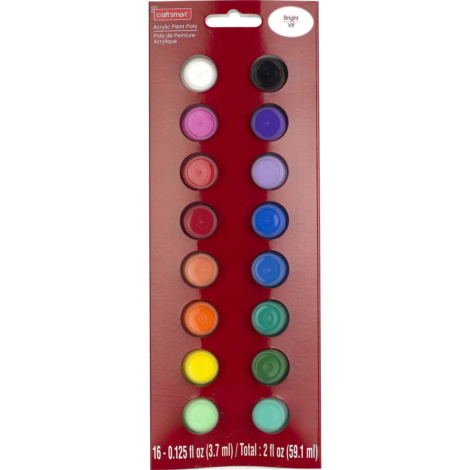 slide 2 of 7, Bright Acrylic Paint Pot Set By Craft Smart, 2 fl oz