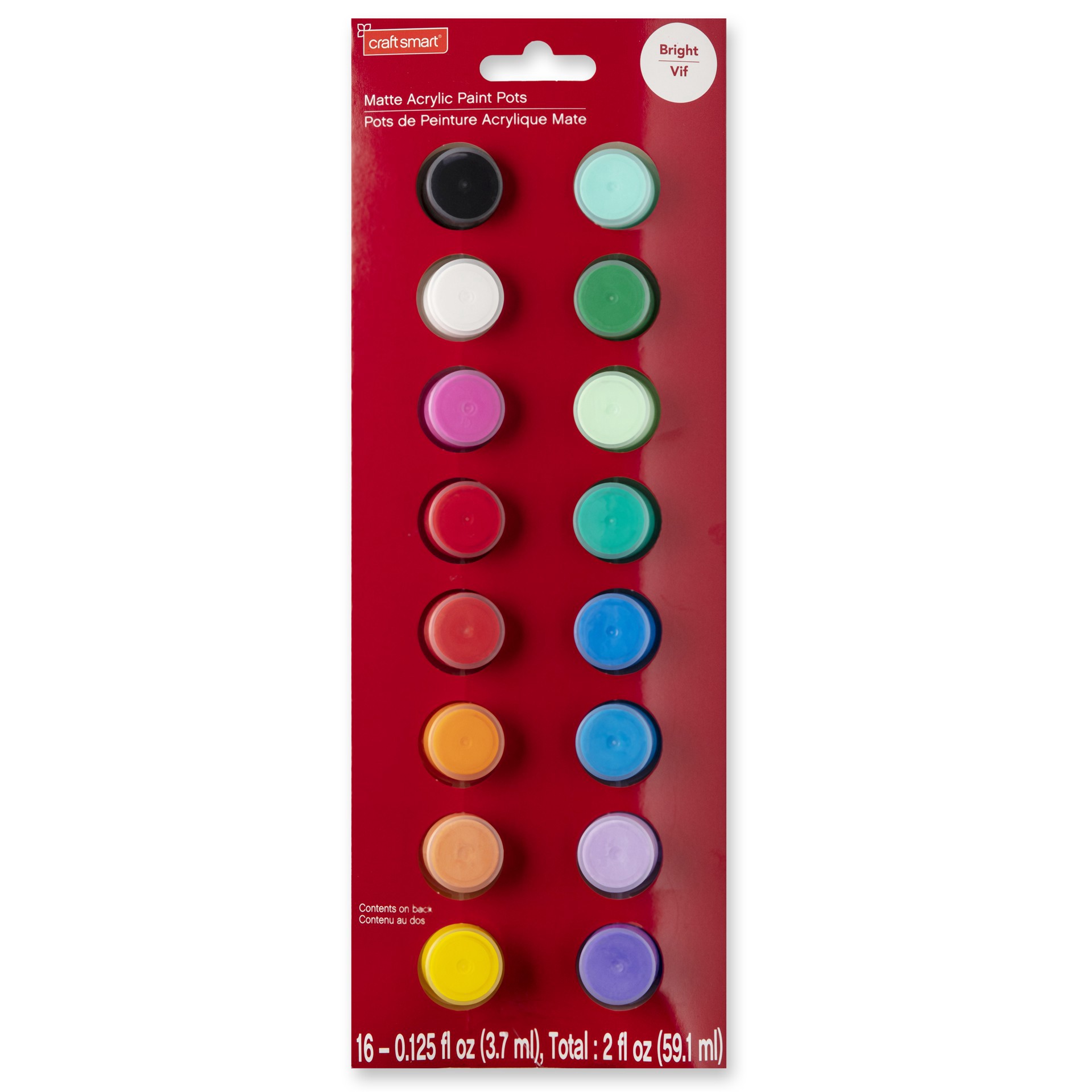 slide 6 of 7, Bright Acrylic Paint Pot Set By Craft Smart, 2 fl oz