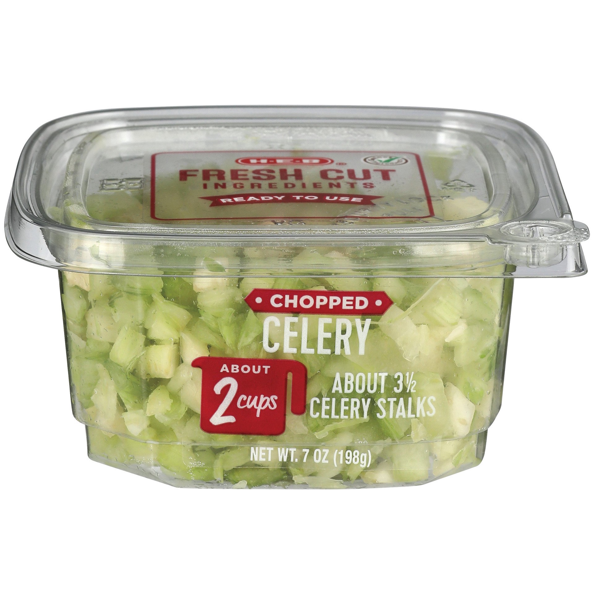slide 1 of 1, H-E-B Chopped Celery, 7 oz