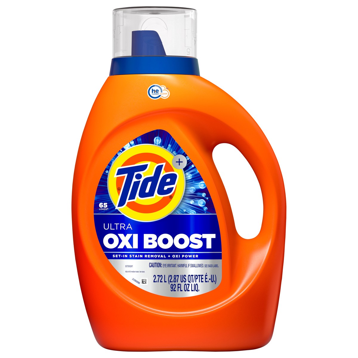 slide 1 of 7, Tide Ultra Oxi Boost Liquid Laundry Detergent, 92 fl oz, 65 Loads, Advanced Stain Remover, Laundry Detergent Liquid with Extra Oxi Power, 91 fl oz