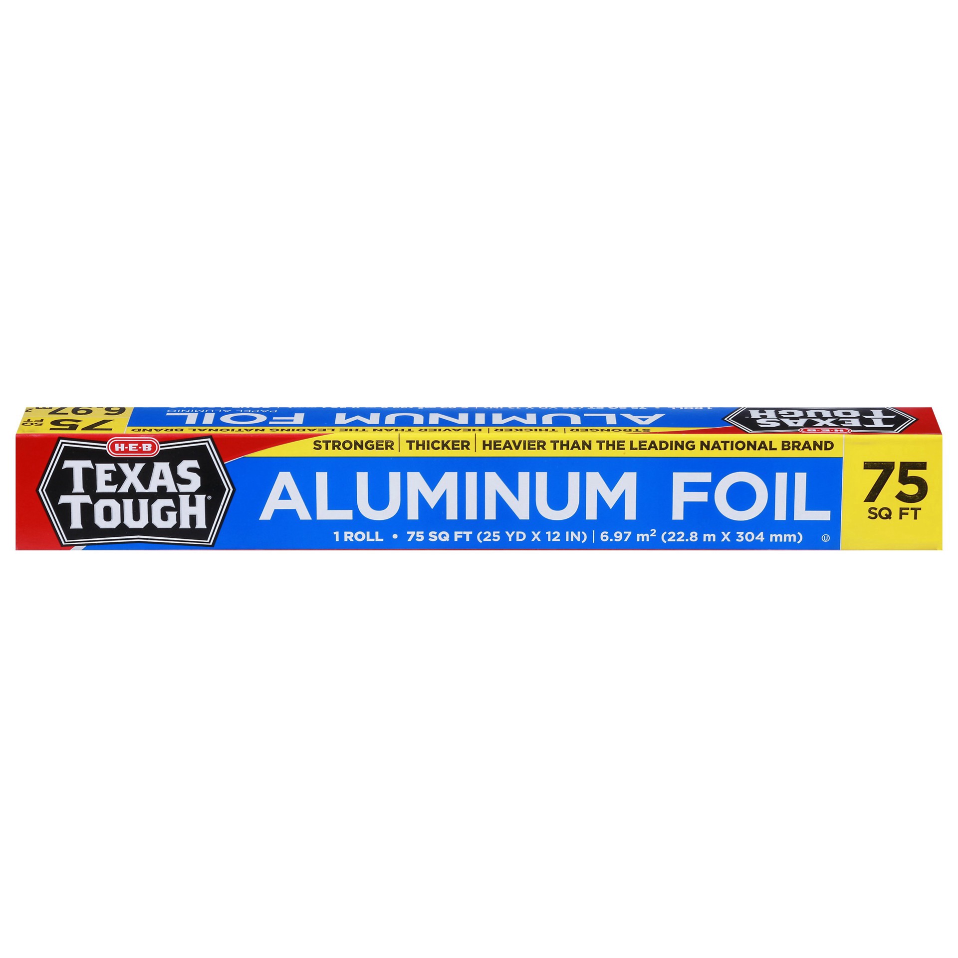 slide 1 of 1, Texas Tough 12 inch Aluminum Foil, 75 sq ft