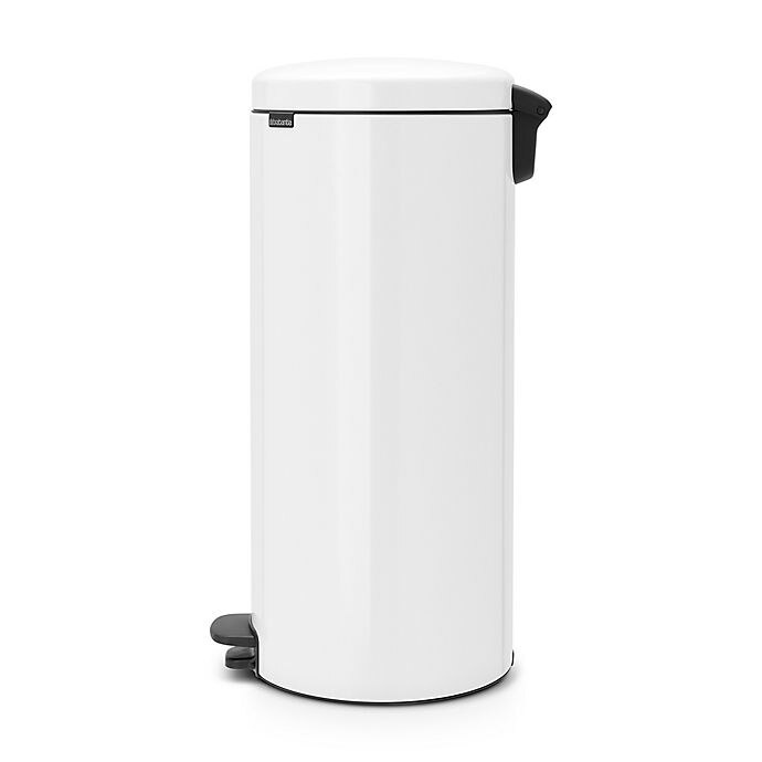 slide 2 of 6, Brabantia Newicon Step-On Trash Can - White, 30 liter