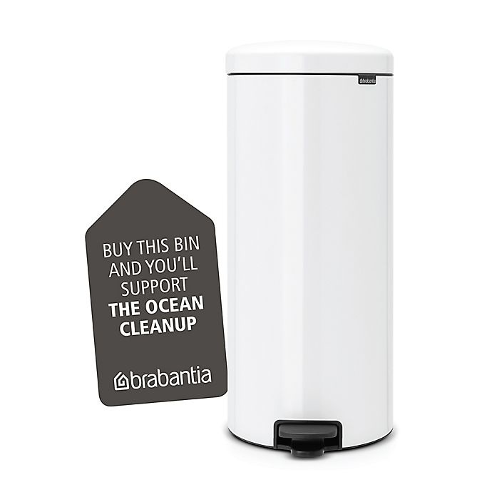 slide 4 of 6, Brabantia Newicon Step-On Trash Can - White, 30 liter