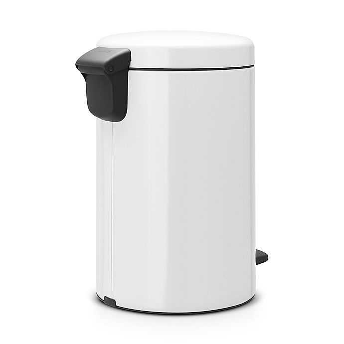 slide 2 of 8, Brabantia newIcon Step-On Trash Can - White, 12 liter