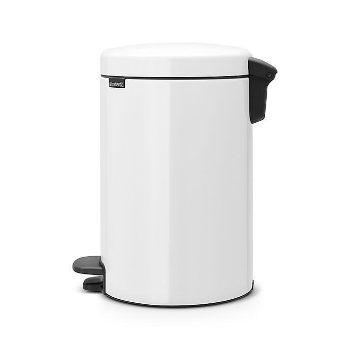 slide 3 of 8, Brabantia newIcon Step-On Trash Can - White, 12 liter