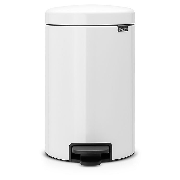 slide 7 of 8, Brabantia newIcon Step-On Trash Can - White, 12 liter