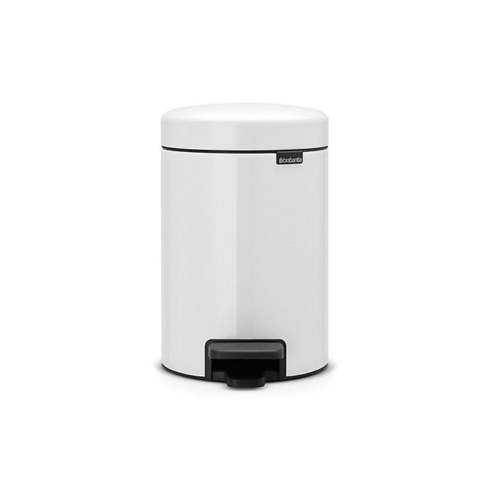 slide 1 of 1, Brabantia newIcon Step-On Trash Can - White, 3 liter