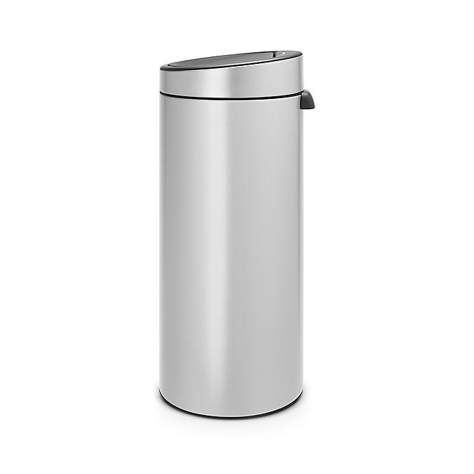 slide 3 of 4, Brabantia Touch Trash Can - Metallic Grey, 8 gal