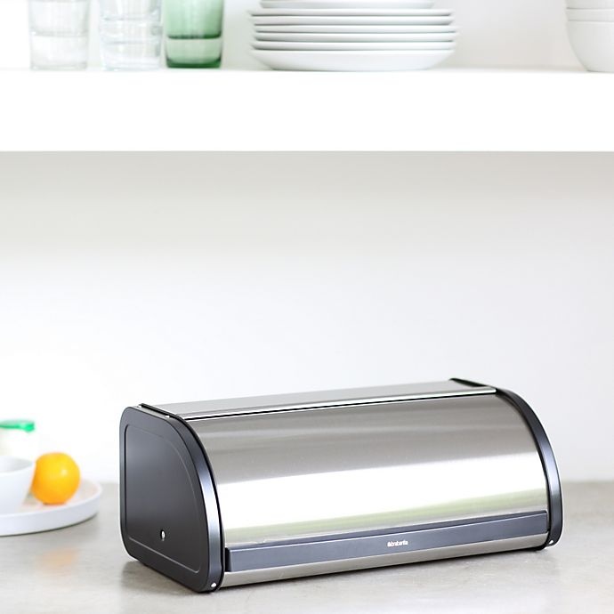 slide 2 of 4, Brabantia Roll Top Bread box - Stainless Steel, 1 ct