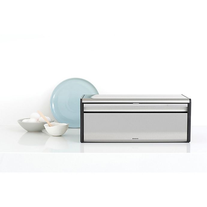 slide 11 of 13, Brabantia Fall Front Fingerprint-Proof Bread Box - Matte Steel, 1 ct