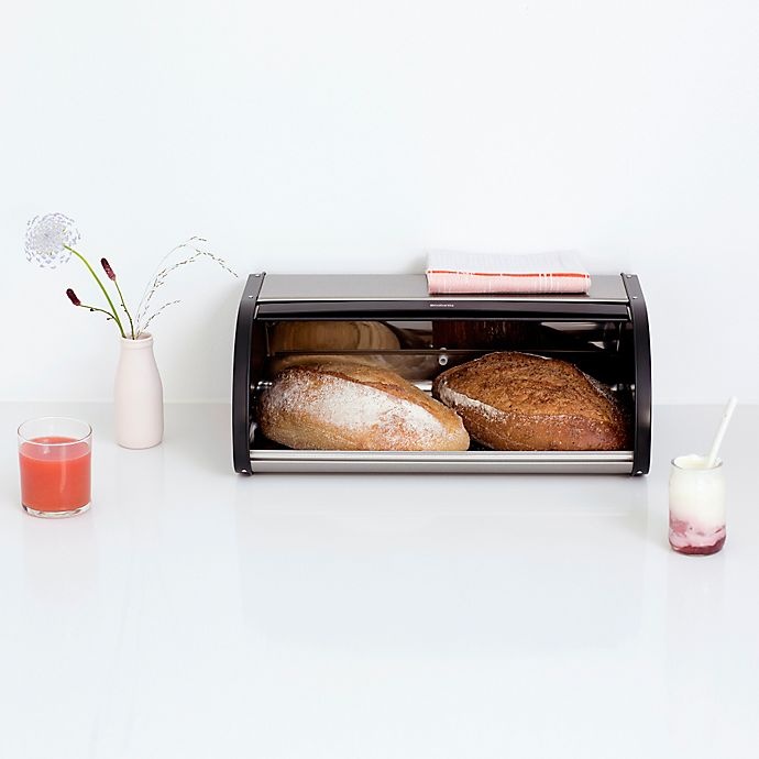 slide 4 of 4, Brabantia Fingerprint-Proof Bread Box, 1 ct