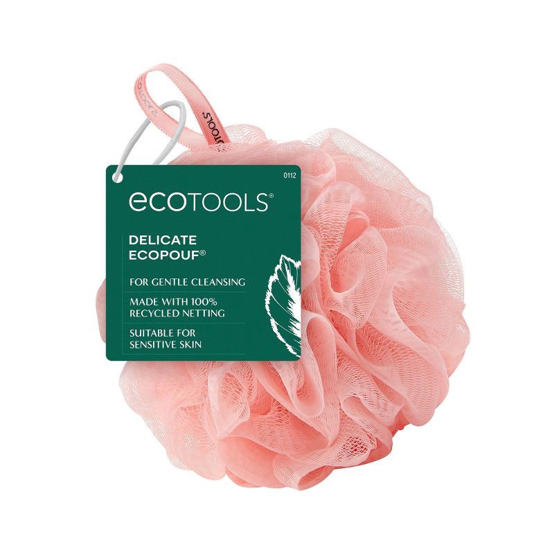 slide 1 of 9, EcoTools Delicate EcoPouf Loofah - Pink, 1 ct