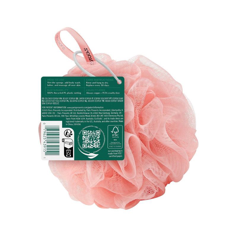 slide 8 of 9, EcoTools Delicate EcoPouf Loofah - Pink, 1 ct