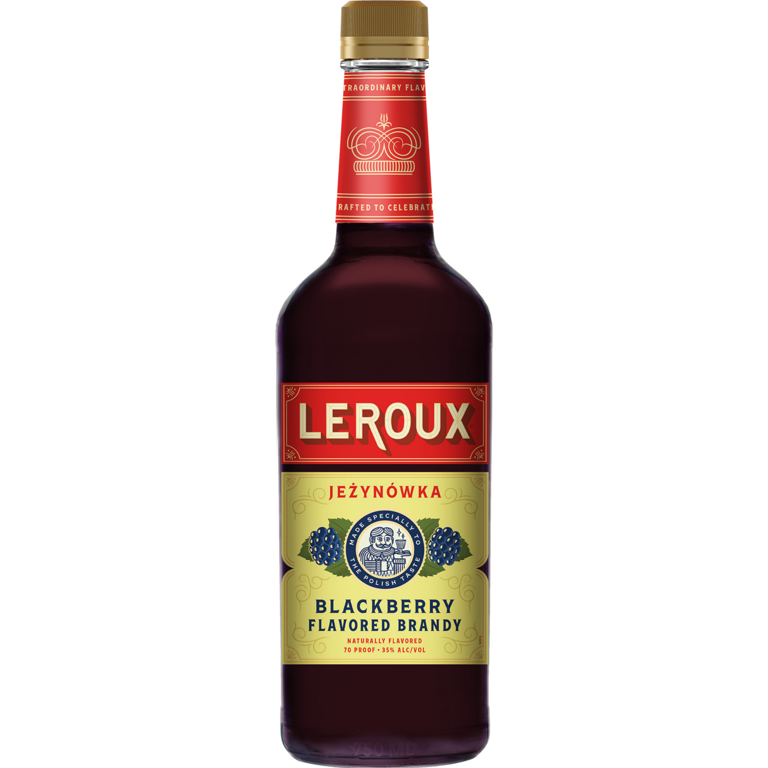 slide 1 of 3, Leroux Polish Blackberry Brandy, 750 ml