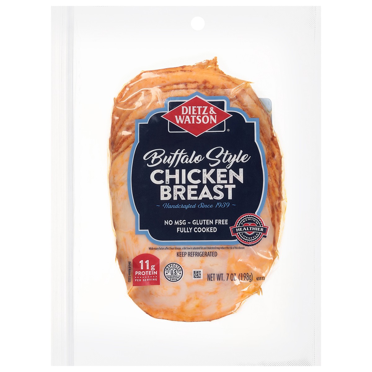 slide 1 of 13, Dietz & Watson Buffalo Style Chicken Breast 7 oz, 7 oz