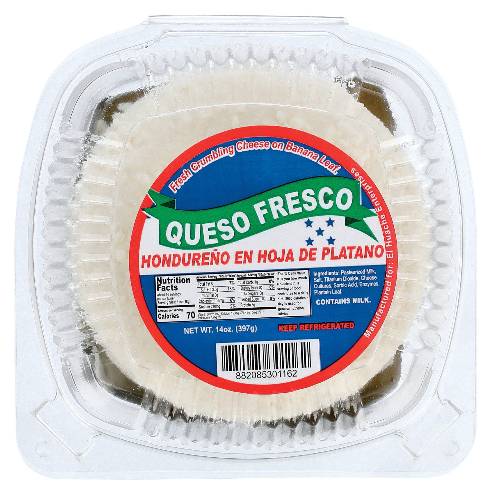 slide 1 of 1, El Huache Queso Fresco Hondureno, 14 oz