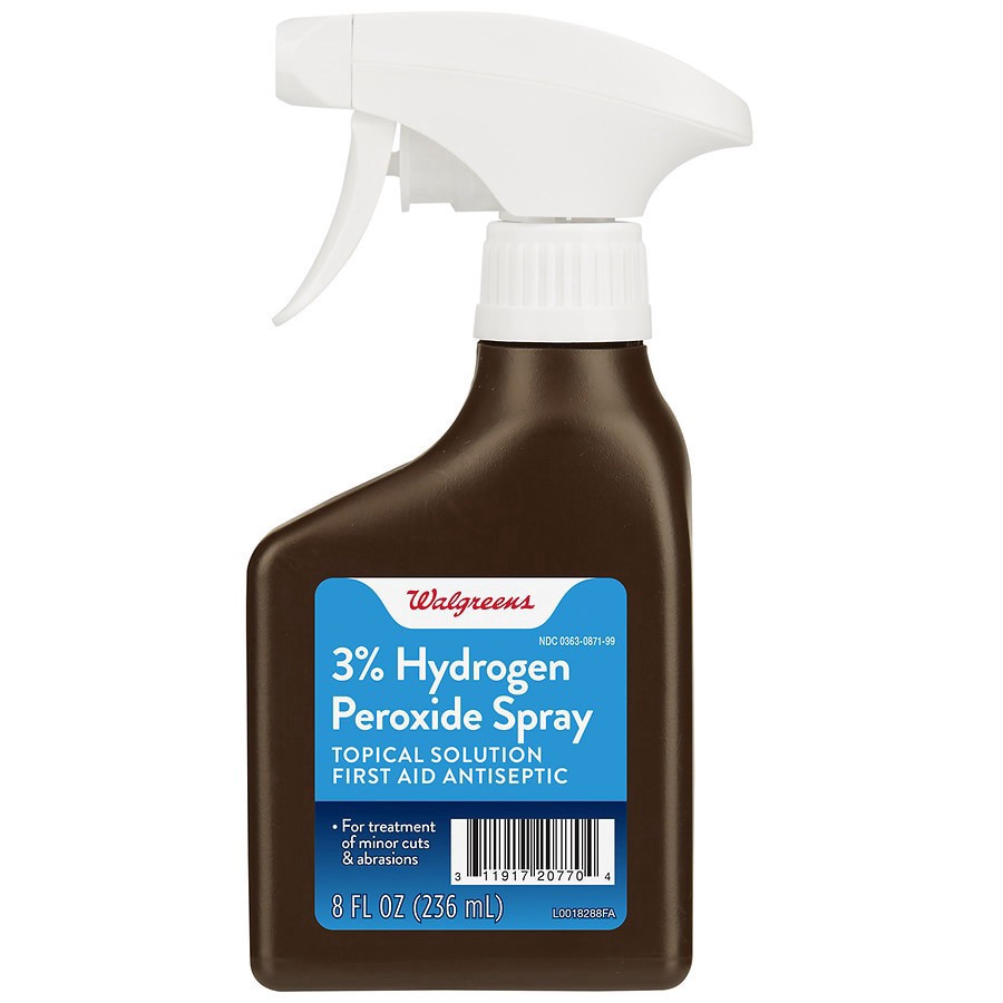 slide 1 of 3, Walgreens Hydrogen Peroxide 3% Spray, 8 oz