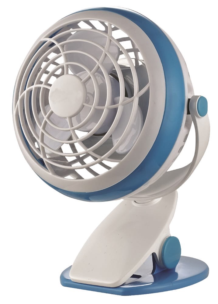 slide 1 of 1, Cool Works Battery Usb Clip Fan, 4 in